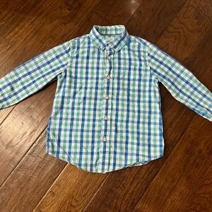 Crew cuts size 4-5 Blue and Green Checkered Shirt